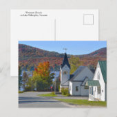 Westmore Church op Lake Willoughby Briefkaart (Voorkant / Achterkant)