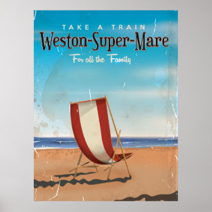 Weston Super Mare vintage-poster. Poster
