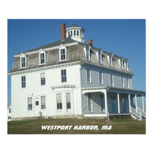 Westport Harbour, MA Summer Foto Afdruk (Voorkant)