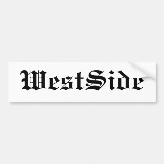 WestSide Bumpersticker (Voorkant)