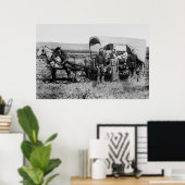 WESTWAREFAMILIE IN GEDEKTE WAGON c. 1886 Poster (Thuiskantoor)