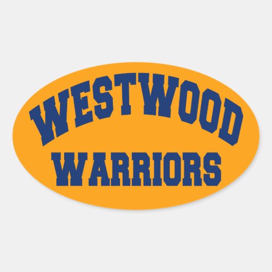 Westwood Warriors Ovale Sticker (Voorkant)