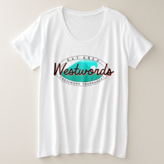 Westwords T-shirt (dames plus maat) (Design voorkant)