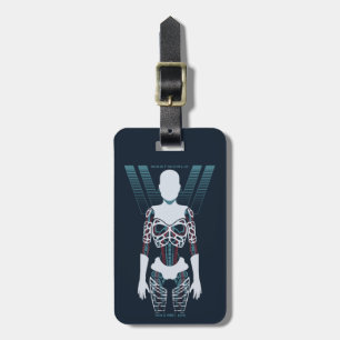 Westworld   Android Skeleton Over Logo Bagagelabel