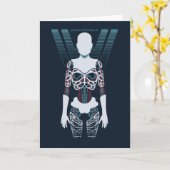 Westworld | Android Skeleton Over Logo Kaart (Gele Bloem)