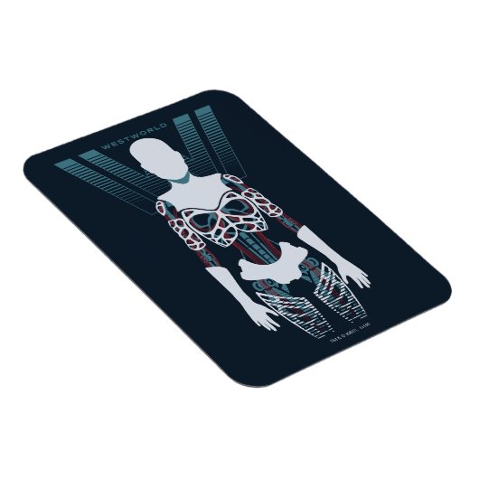 Westworld | Android Skeleton Over Logo Magneet (Rechterzijde)