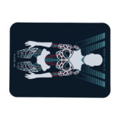 Westworld | Android Skeleton Over Logo Magneet (Horizontaal)