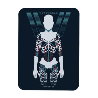 Westworld | Android Skeleton Over Logo Magneet