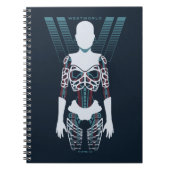 Westworld | Android Skeleton Over Logo Notitieboek (Voorkant)