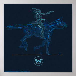 Westworld   Dolores Riding Horse Circuit Grafisch Poster