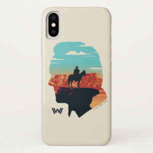 Westworld   dr. Ford Silhouette of Man in Black iPhone X Hoesje