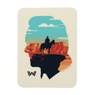 Westworld dr. Ford Silhouette of Man in Black Magneet