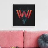 Westworld | Het Man in zwarte Logo grafische kaart Canvas Afdruk (Insitu (Woonkamer))
