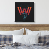 Westworld | Het Man in zwarte Logo grafische kaart Canvas Afdruk (Insitu (Slaapkamer))
