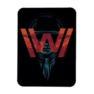 Westworld Het Man in zwarte Logo grafische kaart Magneet