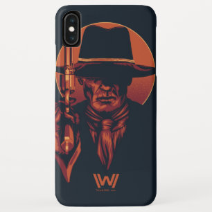 Westworld   Man in zwart-wit met revolver iPhone XS Max Hoesje