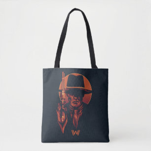 Westworld Man in zwart-wit met revolver Draagtas