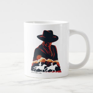 Westworld Man in zwarte woestijn Silhouette Extra Grote Beker
