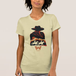 Westworld Man in zwarte woestijn Silhouette T-shirt