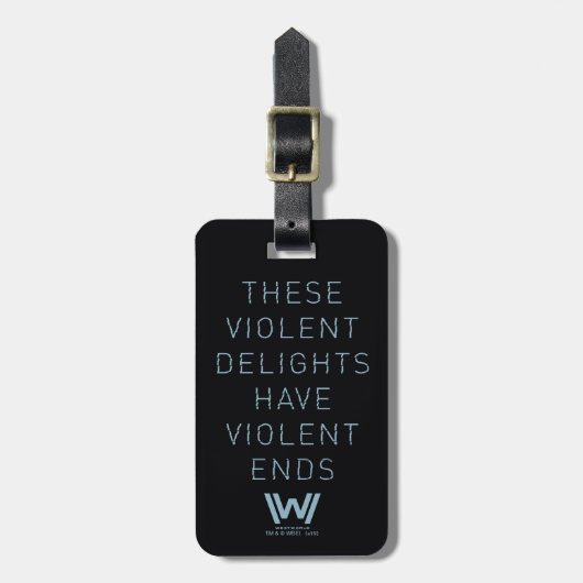 Westworld | Typografie-citaat "Violent Delights" Bagagelabel (Voorkant verticaal)