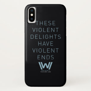 Westworld   Typografie-citaat "Violent Delights" iPhone X Hoesje