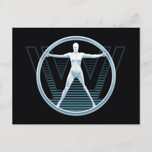 Westworld   Vitruvian Android Logo Briefkaart