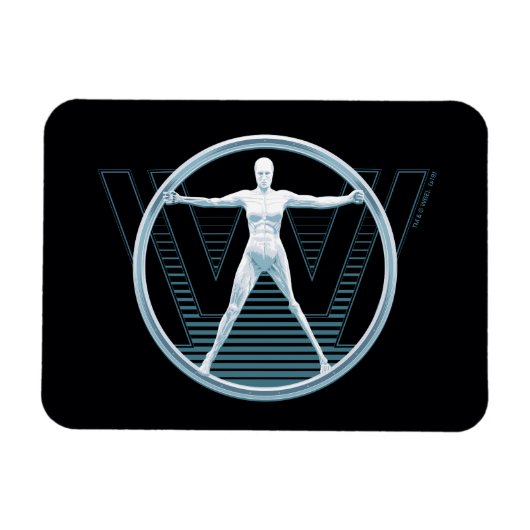 Westworld | Vitruvian Android Logo Magneet (Horizontaal)