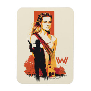 Westworld Wyatt & Man in Black bij White Church Magneet