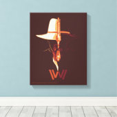 Westworld | Zwart wit Pet Pet gesplitst grafisch Canvas Afdruk (Insitu (Houten vloer))
