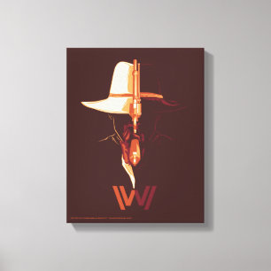 Westworld   Zwart wit Pet Pet gesplitst grafisch Canvas Afdruk