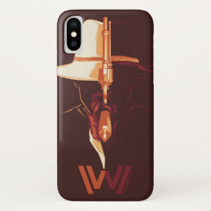 Westworld   Zwart wit Pet Pet gesplitst grafisch iPhone X Hoesje