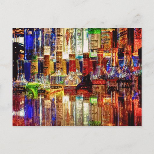Wet Bar Abstracte kunst Briefkaart (Voorkant)
