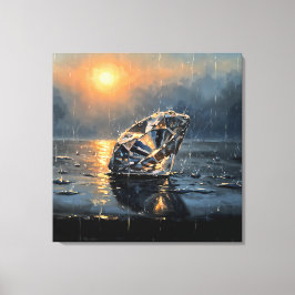 Wet Diamond - Impressionism Style Melancholy Art Canvas Afdruk