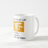 "Wet Fly Gold - Truite Fly "To Do List" Mug (Devant droit)