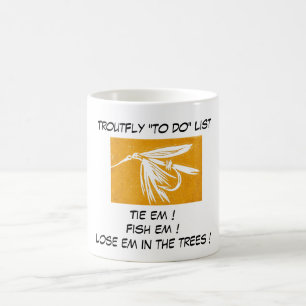 "Wet Fly Gold - Truite Fly "To Do List" Mug