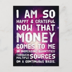 Wet inzake aantrekken Geldbebossing Quote Wealth Briefkaart