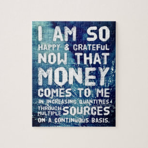 Wet inzake aantrekken Geldbebossing Quote Wealth Legpuzzel