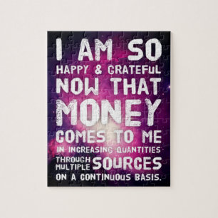 Wet inzake aantrekken Geldbebossing Quote Wealth Legpuzzel