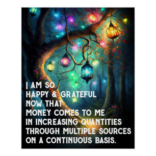 Wet inzake aantrekken Geldbebossing Quote Wealth Perfect Poster