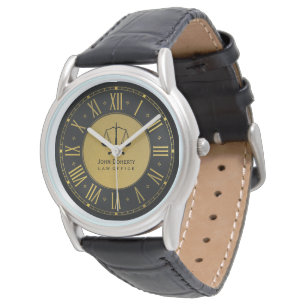 WET-KANTOOR   Klassiek persoonlijk goud Horloge