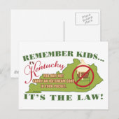Wet op Kentucky Ice Cream Briefkaart (Voorkant / Achterkant)