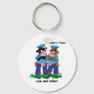 Wet & Uier Grappige Koe Cartoon Cadeaus, Verzamela Sleutelhanger