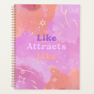 Wet van Aantrekking Motiverend Inspirerend Roze Planner