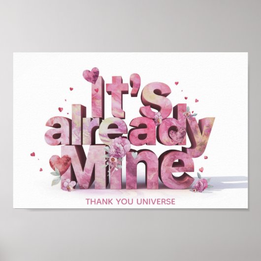 *~* Wet van Aantrekking Whimsical AP85 Manifesting Poster (Voorkant)