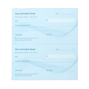 Wet van Aantrekkingskracht Elegante Blauwe Blanco Notitieblok