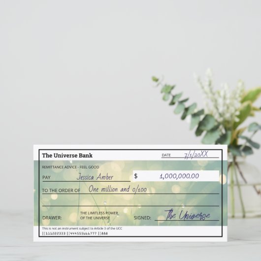 Wet van Aantrekkingskracht Green Abundance Check F (Staand voorkant)