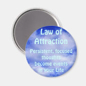 WET VAN AANTREKKINGSKRACHT Positieve gedachtenmagn Magneet (Voorkant / Achterkant)