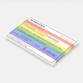 Wet van aantrekkingskracht Rainbow Blank Check Post-it® Notes (Schuin)