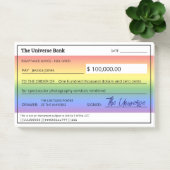 Wet van aantrekkingskracht Rainbow Blank Check Post-it® Notes (Kantoor)