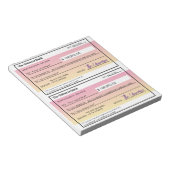 Wet van Aantrekkingskracht Roze Tekst Sjabloon Bla Notitieblok (Schuin)